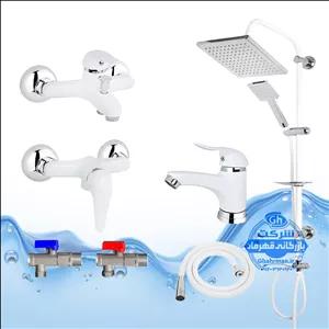 ست ۷ عددی شیرآلات برند آیدا صنعت مدل قهرمان | روشوییحمامتوالتعلم دوش رسوب‌گیر اتوماتشلنگ توالت۲ عدد پیسوار | سفید کروم براق