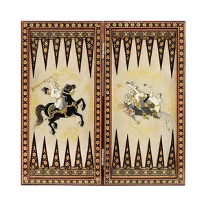 تخته نرد - شطرنج 40 خاتم نقاشی چوگان کد 01