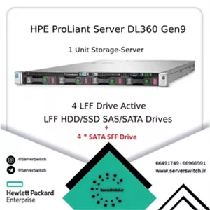 سرور شاسی اچ‌پی HP DL360 G9 4LFF 4SFF | استوک با گارانتی