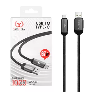کابل شارژ فست Yoshita Type-C مدل YC-054 67W - مشکی - MMS