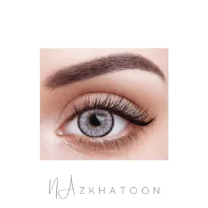 لنز رنگی چشم نیو ویژن امبر گری 2 | New Vision Colored Eye Contact Lens Amber Gray 2
