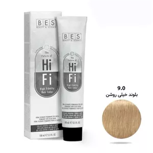 رنگ موی ۱۰۰ میل بس BES سری NATURAL شماره 9/0 بلوند خیلی روشن