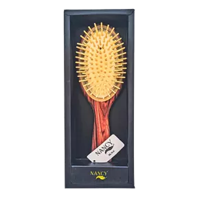 برس مو نانسی (NANCY) مدل طرح چوب (کادویی و ضد گره)