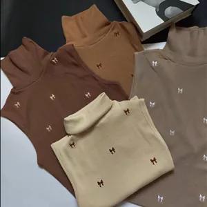 کراپ تاپ  یقه اسکی پاپیون پاپیونی