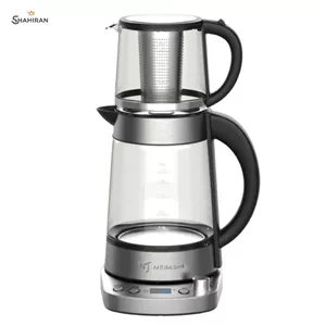 چای‌ساز 2200 وات مباشی مدل MEBASHI ME-TM307 طراحی شیشه‌ای مدرن، قابلیت گرم نگهدارنده | اصـل