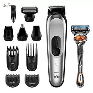 ماشین اصلاح براون مدل BRAUN MGK7220 شانه‌های قابل تنظیم، ثابت، تریمر ، مینی‌شیور و سری گوش و بینی | اصـل