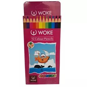 مداد رنگی ۱۲ رنگ ووک WOKE مدل جعبه مقوایی