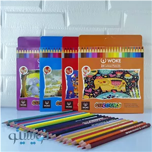 مداد رنگی 24 رنگ ووک جعبه مقوایی