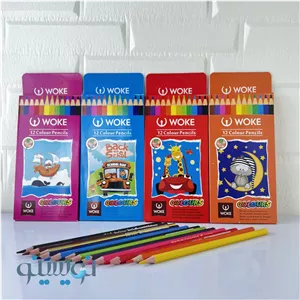 مداد رنگی 12 رنگ ووک جعبه مقوایی