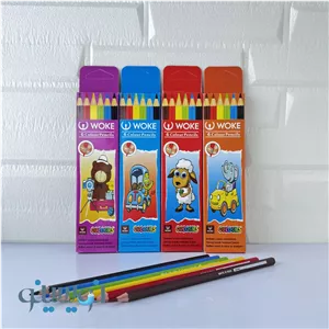 مداد رنگی 6 رنگ ووک جعبه مقوایی