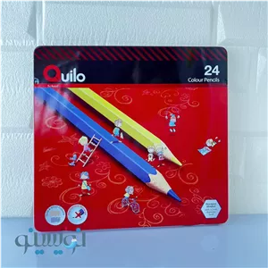 مداد رنگی 24 رنگ کوییلو جعبه فلزی