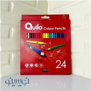 مداد رنگی 24 رنگ کوییلو مقوایی تراش دار