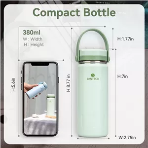 🔥 Santeco Koya Stainless Steel Beverage Bottle 380ML | بطری استیل سانتکو کویا ۳۸۰ میلی‌لیتری