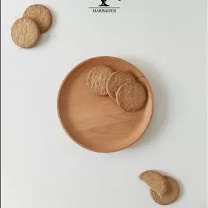 بشقاب چوبی مدل ساده قطر 20 سانتیمتر (چوب راش) Merida -7