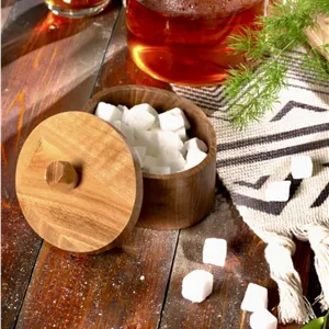 قندان های چوبی اماهوم SUGAR-POT مدل های بیضی گرد مربع و خمره