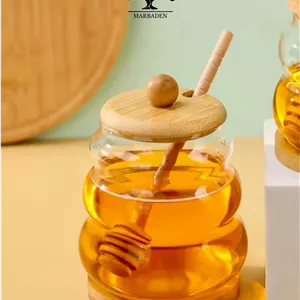 عسل خوری پیرکس طبقه ای درب بامبو MP-1708b