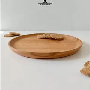 بشقاب چوبی مدل ساده قطر 30 سانتیمتر (چوب راش) Merida -12