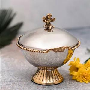 قندان پایه دار برنجی فلورانس FL-90247