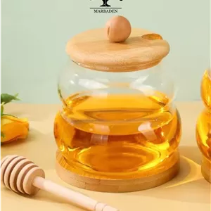 عسل خوری پیرکس توپی درب بامبو MP-1707b