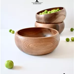 کاسه چوبی قدح خمره ای قطر 25cm ماربادن (چوب گردو) Olinda-B10