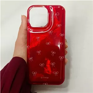 گارد گوشی Iphone 16 pro max طرح پاپیونی قرمز براق قاب و کاور آیفون 16 پرومکس