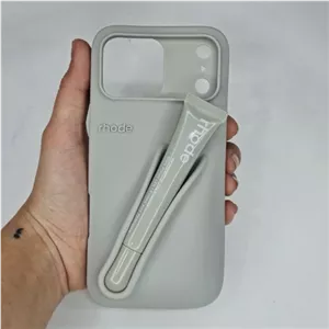 گارد گوشی Iphone 17 pro max طرح روود همراه با لیپ گلاس ست قاب و کاور آیفون 17 پرومکس رنگ خاکستری