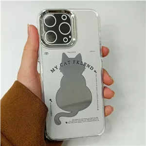 گارد گوشی Iphone 12 pro max طرح آیینه ای فانتزی مدل گربه آیفون 12 پرومکس قاب و کاور