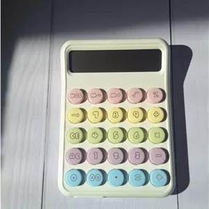 ماشین حساب كيوت دکمه رنگی پاستلی