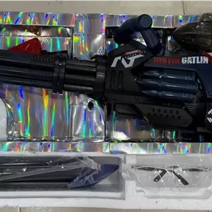 تفنگ شارژی تیر ژله‌ای حرفه‌ای | تفنگ اسباب بازی جنگی برد بالا با نور و طراحی تاکتیکال