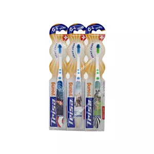 مسواک کودک تریزا مدل Smart Clean برای کودکان 6 سال به بالا با رنگ/طرح گورخر 