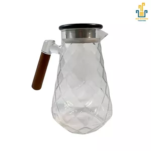 پارچ دسته چوبی طرح دار پیرکس