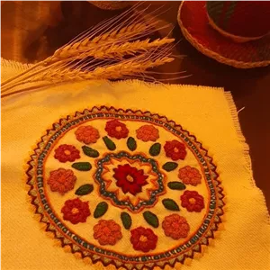 پته دستبافت گرد شکوفه مدل 782 