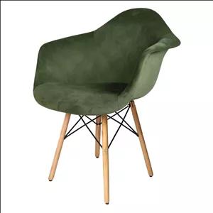 صندلی مدل ایزی پارچه ای پایه ایفلی چوبی مبلمونسرا مدل 211121