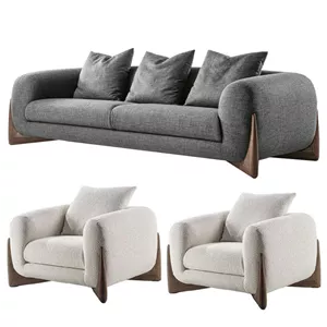 مبل راحتی 5 نفره مدل نئوکلاسیک تدی مبلمونسرا مدل 200165