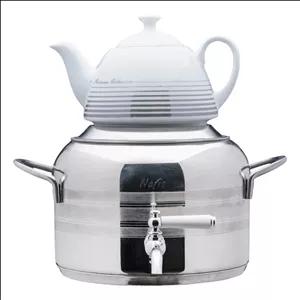 سماور گازی نفیس مدل ترک  5 لیتر به همراه قوری مبلمونسرا مدل 201658