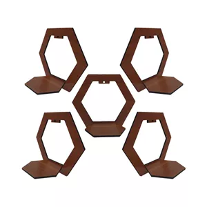 شلف دیواری فروردین مدل شش ضلعی بسته 5 عددی مبلمونسرا مدل 209385