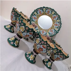 هفت سین سفال میناکاری همراه آینه و شمعدان مبلمونسرا مدل 209680