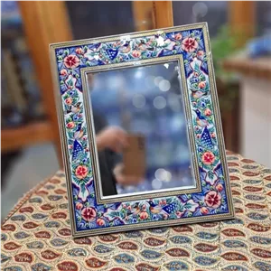 آینه گل و مرغ خاتم سایز 30در 40 مبلمونسرا مدل 210664 