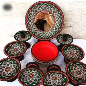 هفت سین پایه دار قرمز مبلمونسرا مدل 207463