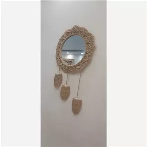 آینه مکرومه بافی مدل برگ مبلمونسرا مدل 207952