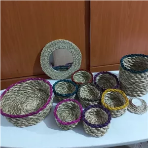 هفت سین مدل حصیری دور رنگی هفتسین حصیری مبلمونسرا مدل 208137
