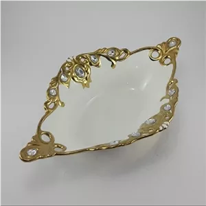 کشکول خوری سرامیک طلایی یونیک کد 1649 مبلمونسرا مدل 274058