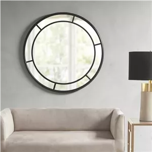 آینه گرد چوبی الف مدل تبسم قطر w-70 مبلمونسرا مدل 261805