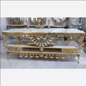 میز تی ویبرنجی نگین بادمجانی عرض 160 س مبلمونسرا مدل 219486