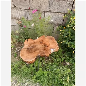 میز عسلی گردو سیاه چوبی روستیک مبلمونسرا مدل 220895