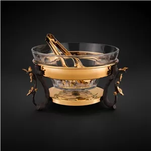 سوفله سالاد خوری گلدکیش طرح الیکا رنگ طلایی مدل 1-55891 مبلمونسرا مدل 288977 