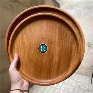 سینی چوبی گرد راش مبلمونسرا مدل 272325