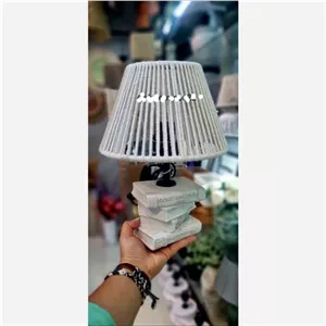 آباژور کتاب مینی جنس پایه رزین جنس شید مکرومه مبلمونسرا مدل 233748