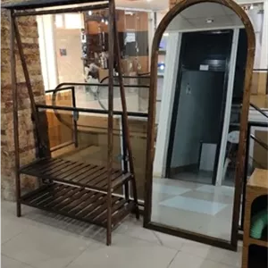 آینه قدی چوبی گنبدی ساده مبلمونسرا مدل 264565