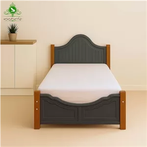 تخت خواب یک و نیم نفره MDF وکیوم مدل کیان عرض 120 بدون تشک مبلمونسرا مدل 228297